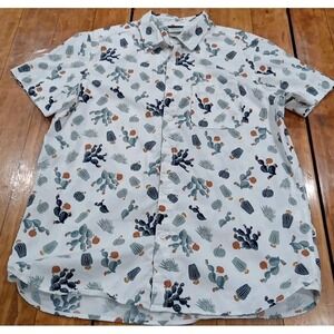 The North Face Men XL Baytrail Button Short Sleeve Camping White Shirt XL157